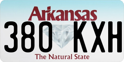 AR license plate 380KXH
