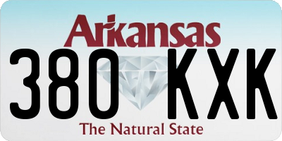 AR license plate 380KXK