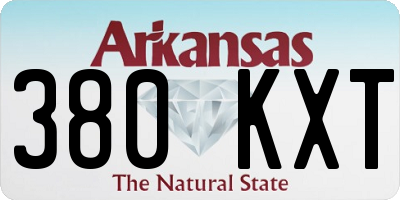 AR license plate 380KXT