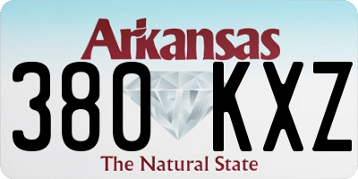 AR license plate 380KXZ