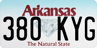 AR license plate 380KYG