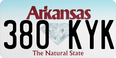 AR license plate 380KYK