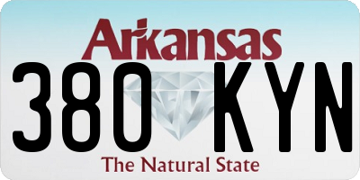 AR license plate 380KYN
