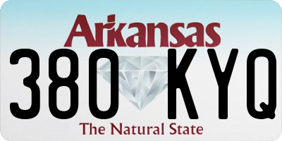 AR license plate 380KYQ