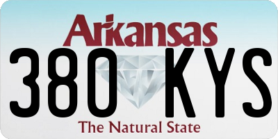 AR license plate 380KYS