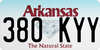 AR license plate 380KYY