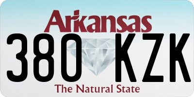 AR license plate 380KZK