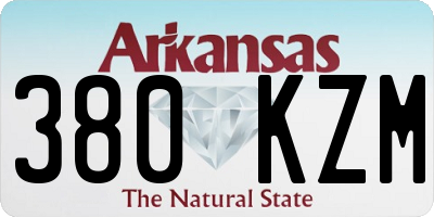 AR license plate 380KZM