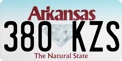 AR license plate 380KZS