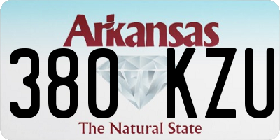 AR license plate 380KZU