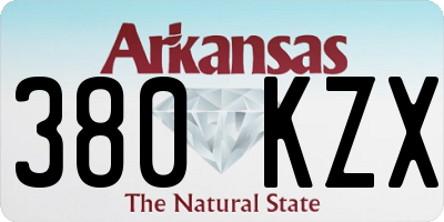 AR license plate 380KZX