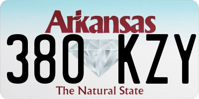 AR license plate 380KZY