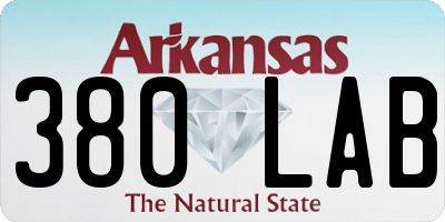AR license plate 380LAB