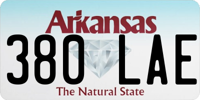 AR license plate 380LAE
