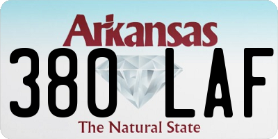 AR license plate 380LAF