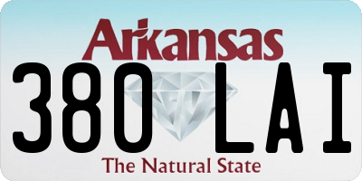 AR license plate 380LAI