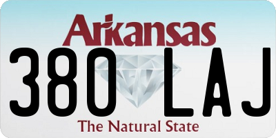 AR license plate 380LAJ