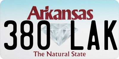 AR license plate 380LAK