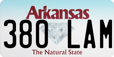 AR license plate 380LAM