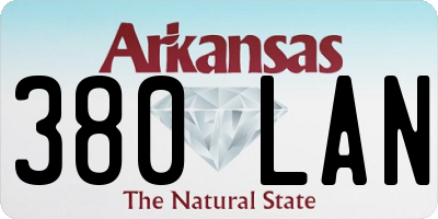 AR license plate 380LAN