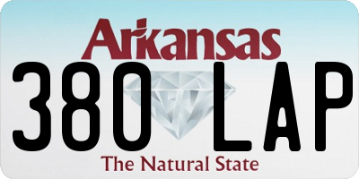 AR license plate 380LAP