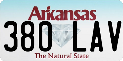 AR license plate 380LAV