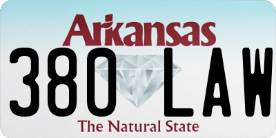 AR license plate 380LAW