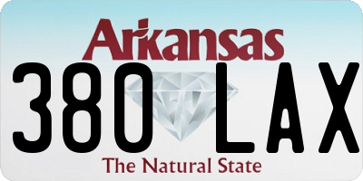 AR license plate 380LAX