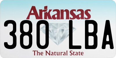 AR license plate 380LBA