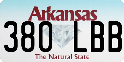 AR license plate 380LBB