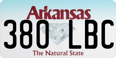 AR license plate 380LBC