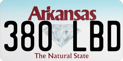 AR license plate 380LBD