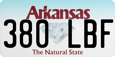 AR license plate 380LBF