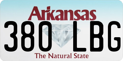 AR license plate 380LBG