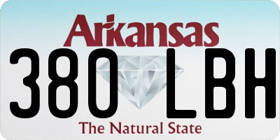 AR license plate 380LBH