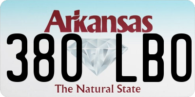 AR license plate 380LBO