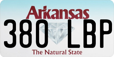 AR license plate 380LBP
