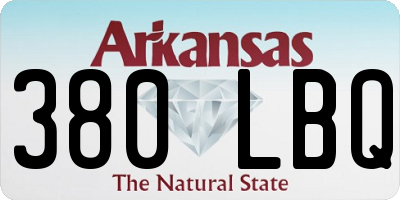 AR license plate 380LBQ