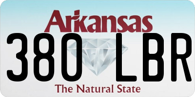 AR license plate 380LBR