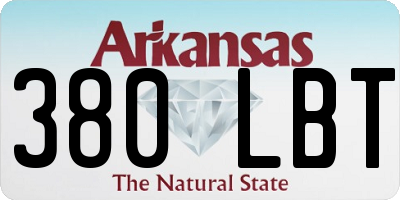 AR license plate 380LBT