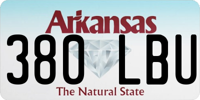 AR license plate 380LBU