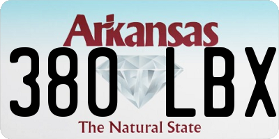 AR license plate 380LBX