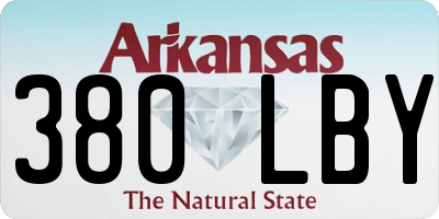 AR license plate 380LBY