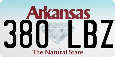 AR license plate 380LBZ