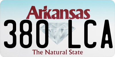 AR license plate 380LCA