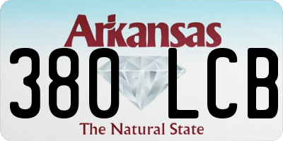 AR license plate 380LCB