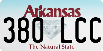 AR license plate 380LCC