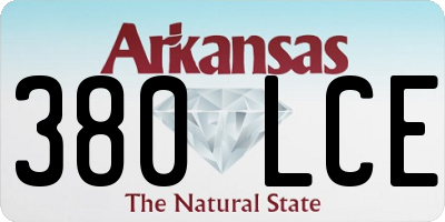 AR license plate 380LCE