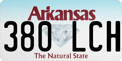 AR license plate 380LCH
