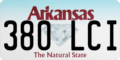 AR license plate 380LCI
